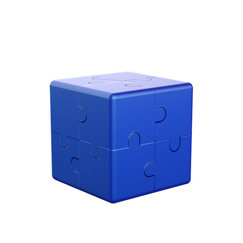 Premium Metal Magnetic Puzzle Cube Blue