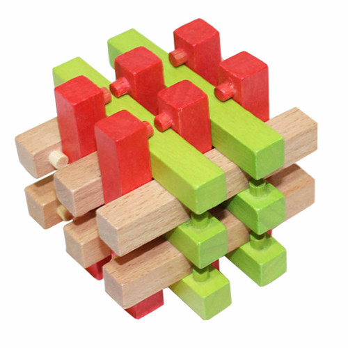 IQ Wooden Puzzle 3D #11 Colour Eighteen Arhats