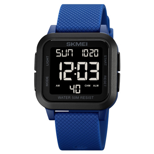 SKMEI 1894 Digital Multifunction Sports Wrist Watch - Blue with Black Dial