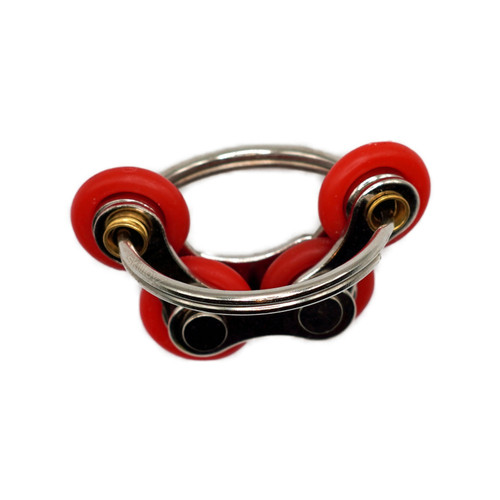 Fidget Keyring Bike Chain Finger Toy RED