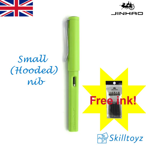 Jinhao 599A Fountain Pen Apple Green MATT Small Nib + 5 free ink cartridges