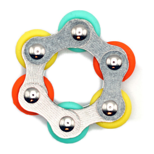 Fidget Bike Chain Finger Roller 6 Links Multicoloured