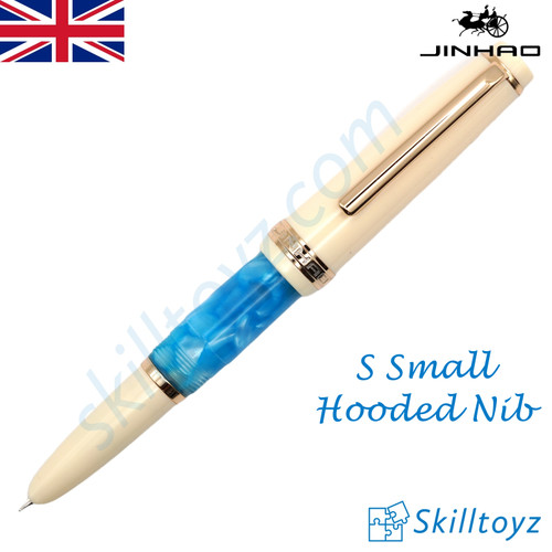 Jinhao 82 Mini Fountain Pen Small Hooded Nib Haibao Blue Acrylic