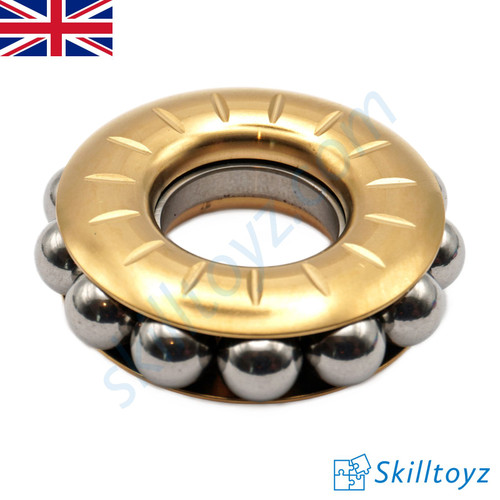 Ball Bearing Fidget Ring Metal Haptic Roller Spinner EDC Gold Ball Bearing Fidget Ring Metal Haptic Roller Spinner EDC Gold