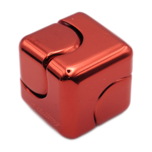 Metal Spinner Cube Fidget Gadget 28mm Red