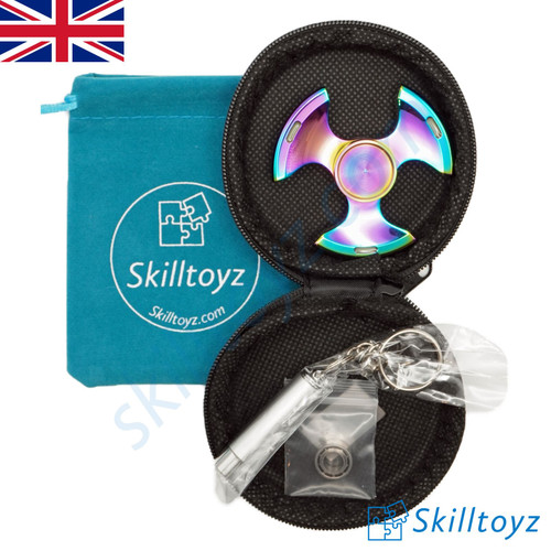 Whirlwind Premium Stainless Steel Finger Spinner Rainbow SE