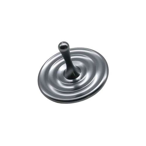 Water Drop Aluminium Spinning Top Desk Toy Gunmetal Grey