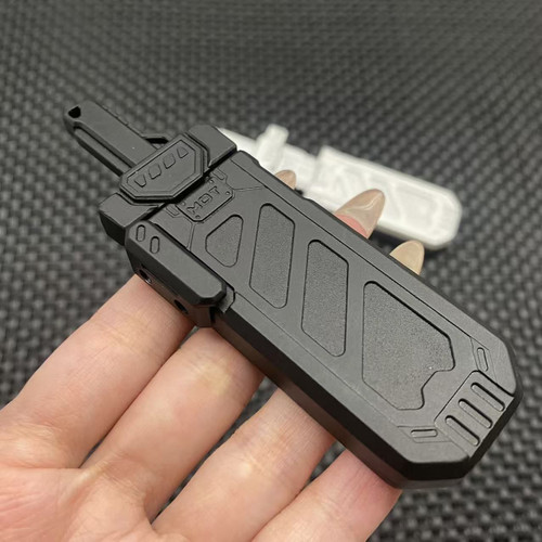 Button Press Sword and Sheath Adult Mechanical Fidget Gadget Black