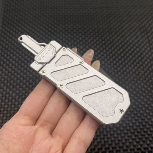 Button Press Sword and Sheath Adult Mechanical Fidget Gadget Silver