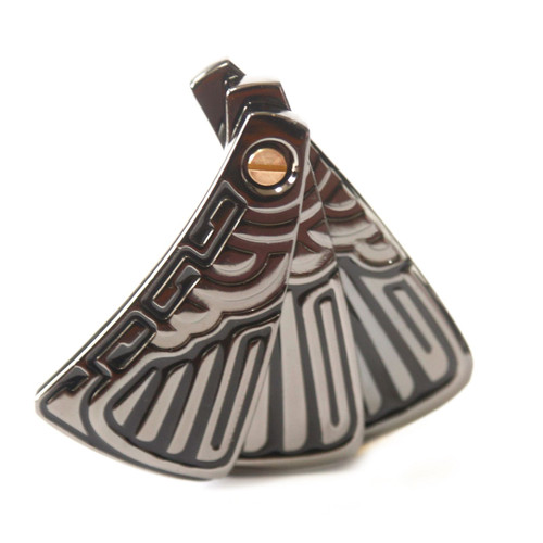 Curved Fan Magnetic Clicker Metal Fidget Toy Nickel Black