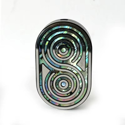Sea Shell Water Ripple Mechanical Fidget Slider Clicker 2 Layer Stainless Steel 