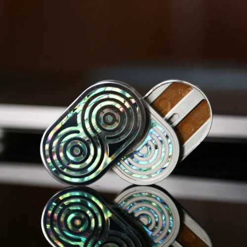 Sea Shell Water Ripple Magnetic Fidget Slider Clicker 3 Layer Stainless Steel 