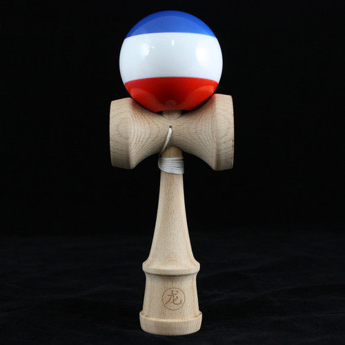Dragon Wooden Kendama skill toy red-white-blue 'Revolution' Edition