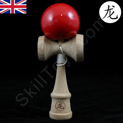 Dragon Baby Kendama Tiny playable wooden skill toy red