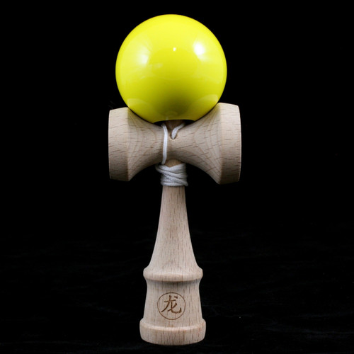 Dragon Baby small wooden childs Kendama Yellow