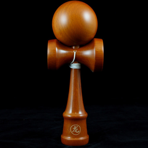 Dragon Kendama 'Light Oak' varnished wooden skill toy.