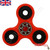 Shown with the red finger-pads removed from the steel centre bearing. A spinner is also known as a fingertip gyroscope, and is a popular fidget toy and gadget for all ages.