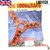 The orange Malibu edition Spin Racer tri blade boomerang by LMI and Fox Boomerangs of France. This model is made from nicely decorated carbon fibre material and suits intermediate players. RIGHT HANDED