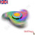 Rainbow Cyclone finger spinner in action! Satisfyingly long spin times.