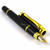 Jinhao FP-500 Fountain Pen showing the gold electroplated metalwork and iridium nib.