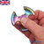 Maya Whirlwind Premium Engraved Stainless Steel Finger Spinner Rainbow