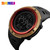 SKMEI 1251 Digital Multifunction Sports Watch Black/Gold/Red with Black Dial