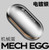 Mech Egg Fidget Slider and Clicker EDC Gadget Silver 