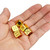 Set of 5 Metal Board Game Dice Gold 6 Sided 12mm