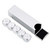 Board Game Dice Aluminium 6 Sided 16mm Stacked Box Set of 5 Silver 