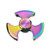 Whirlwind Premium Stainless Steel Finger Spinner Rainbow