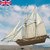 IQ Complex Wooden Model Ship Kit - Halcon Schooner Sailing Ship 1:100 Scale