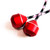 Begleri Angular Metal Beads Red