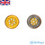 Round Magnetic Fidget Clicker Haptic Coin Amber Polymer