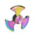 Whirlwind Premium Stainless Steel Finger Spinner Rainbow SE