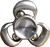 Three Leaf Clover Premium Stainless Steel Finger Spinner Silver