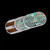 Sea Shell Water Ripple Magnetic Fidget Slider Clicker 3 Layer Stainless Steel 