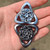 Rosette Leaf Metal Finger Spinner Satin Silver 