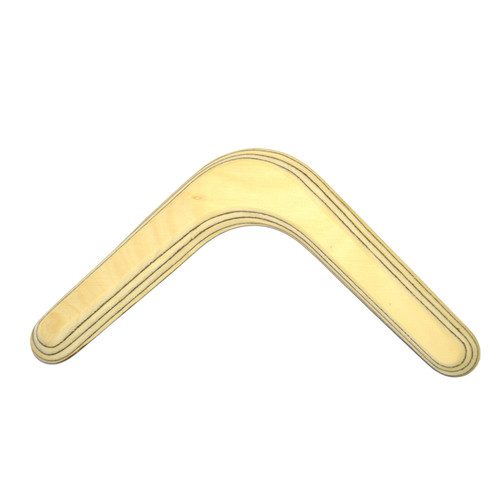 LEFT handed Boomerang 12 Inch raw pine wood