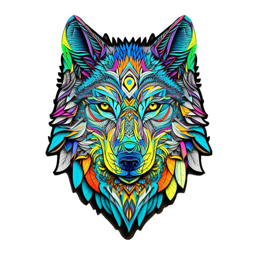 Wooden Jigsaw Puzzle Complex Large A3 Wolf - B GRADE (Damaged Box ...
