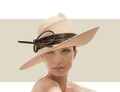 SCRIPT CROWN HAT - Ivory and Black