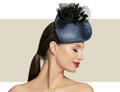 HEART-SHAPED COCKTAIL HAT - Black and Navy