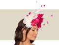 FRIDA - Hot Pink and Ivory Headdress