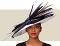 MONROE - Ivory with Natural and Navy Blue