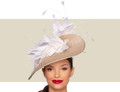 BELFORT FASCINATOR HAT - Natural and Ivory