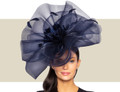 ROSE WOMENS FASCINATOR - Navy Blue