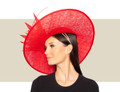Unique women's red Derby hat
