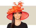 Burnt orange Kentucky Derby hat by Peter Bettley