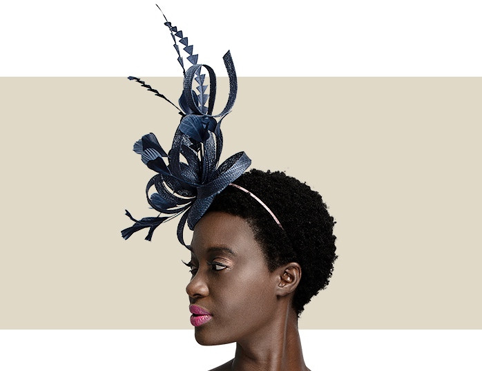 Elegant Navy Blue Feathered Women\'s Hat Navy Blue Fascinator Kentucky Derby Hat With Pheasant  main image 4