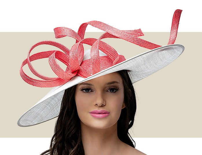 AMERICAN IN PARIS HAT - Ivory and Pink - Gold Coast Couture display picture 2