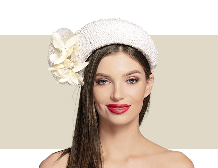 Ivory Knotted Crescent Moon Headband - Jane Taylor London display picture 2